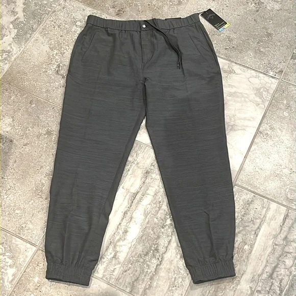 Callaway Men’s Eco Pull On Jogger Pants in Grey, Opti-Dry Size L New w/Tag $85